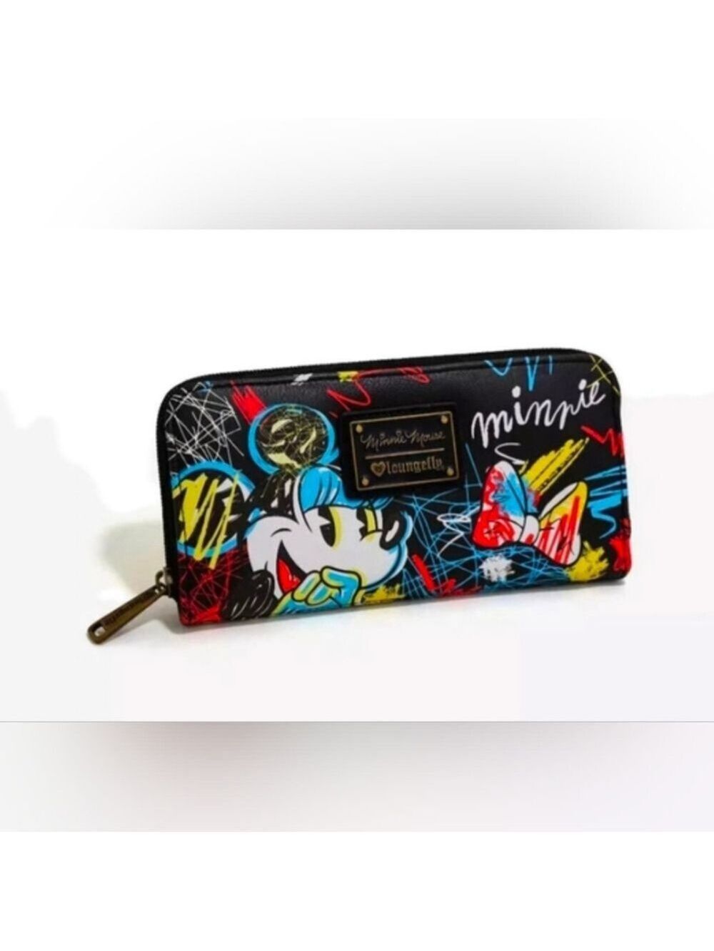 2017 Loungefly OG Disney Minnie Mouse Scribble Art Wallet